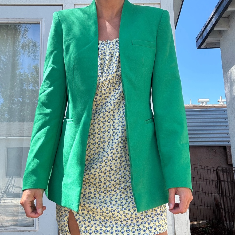 Zara Vibrant Green Blazer